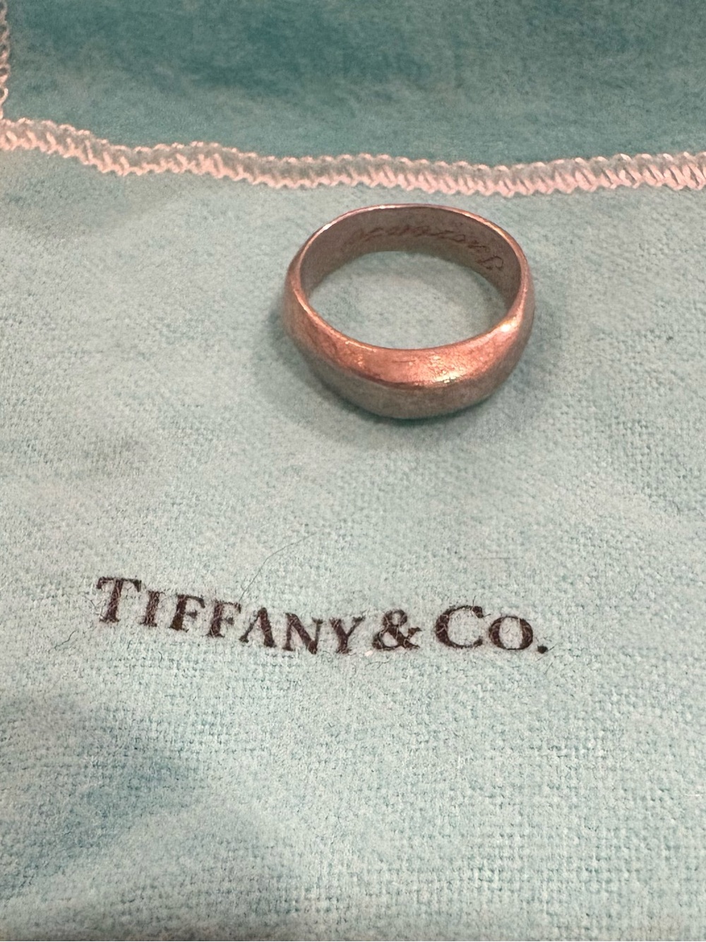 Tiffany & Co. Sterling Dome Signet Ring - Silver
